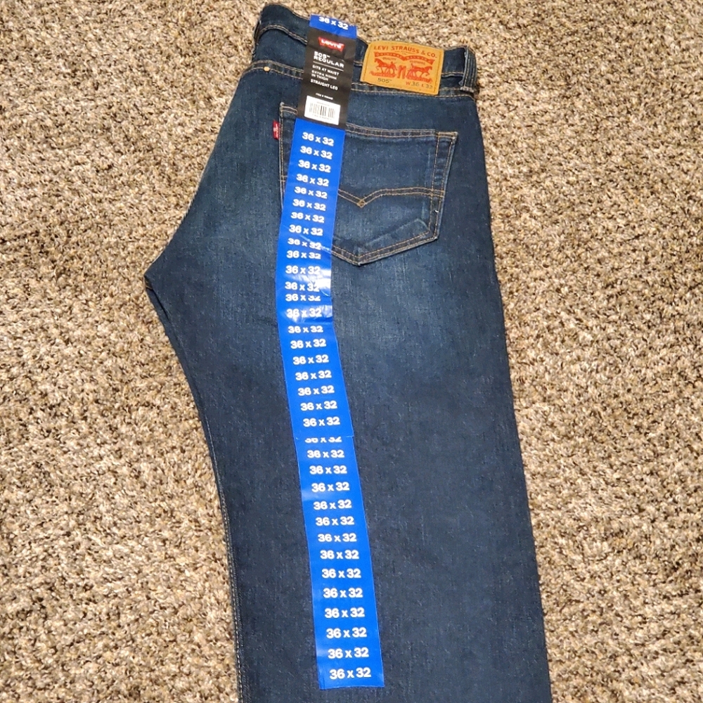 NEW Men's Levi's 505 W36 L32 Blue